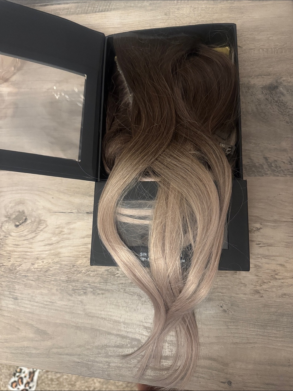 Foxy Locks Women’s Clip-In Hair Extension - Ash Blonde Ombre-Vanilla Frappe